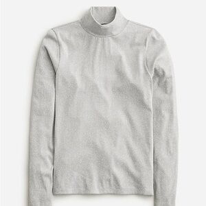 J. Crew silver mock neck. SOLD OUT ONLINE.
